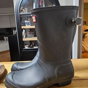 HUNTER BLACK BOOTS ORIGINAL ADJ SHORT WOMENS WFS1013 RMA 66 ER